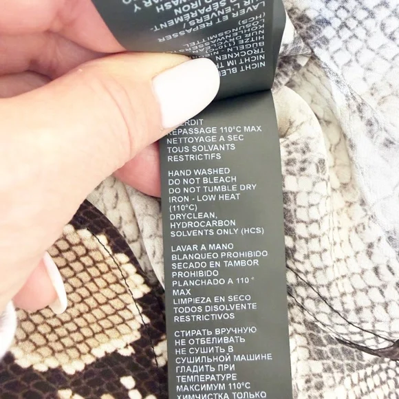 The Kooples Python Print Long sleeve Blouse Size EU1 - Picture 8 of 9